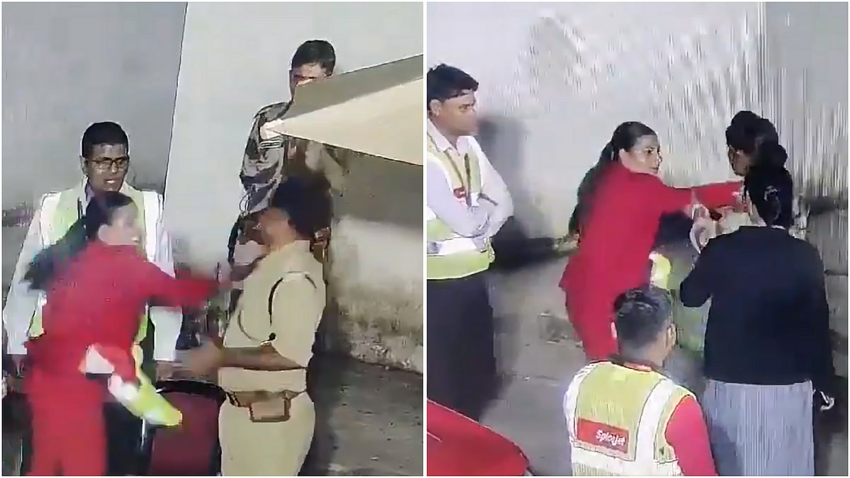 SpiceJet Staff Slaps CISF Officer; Airline Accuses Jawan of Sexual Harassment - | Photo: X